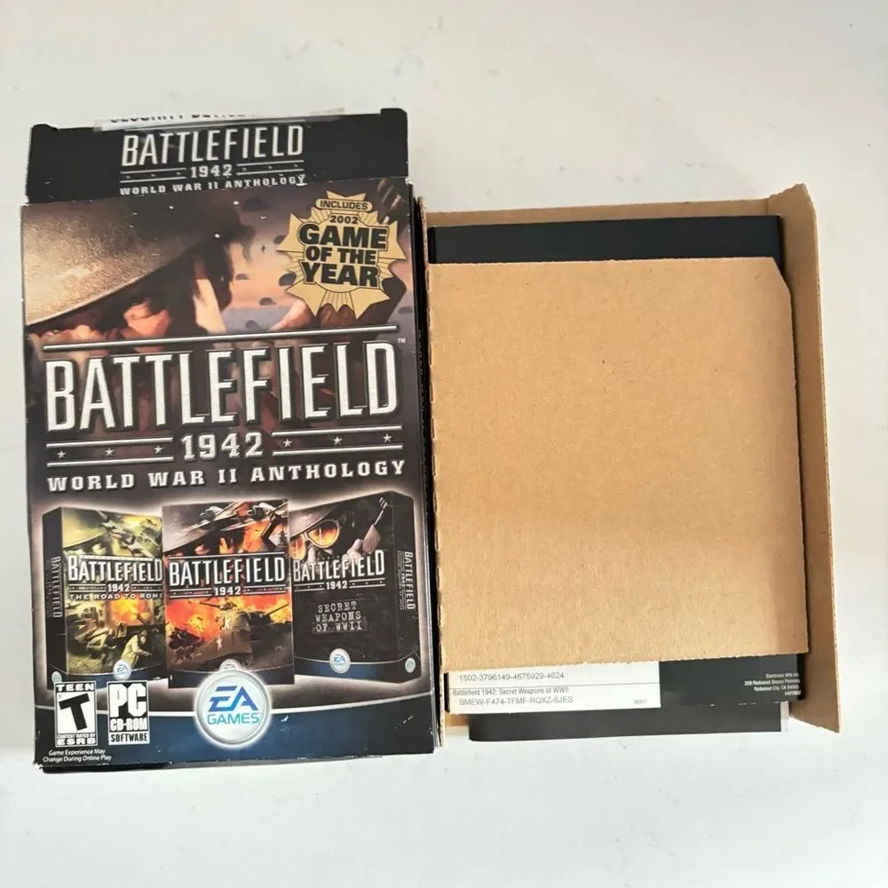 Battlefield 1942 WWII Anthology Vintage PC Game 4-Disc Complete Set, EA Games